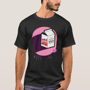 Funny Retro 90S Japanisch Kawaii Strawberry Milk S T-Shirt