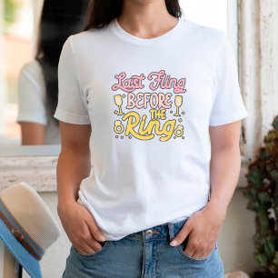 Funny Retro Bachelorette Dernier Fling T-shirt