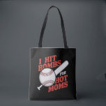 Funny Retro Baseball ich treffen Bomben für heiße  Tasche<br><div class="desc">Funny Retro Baseball ich treffen Bomben für heiße Mamas</div>
