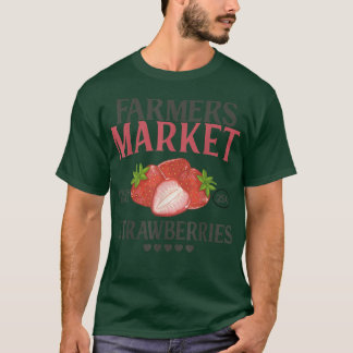 Funny Retro Bauer Market Graphic Strawberry T-Shirt
