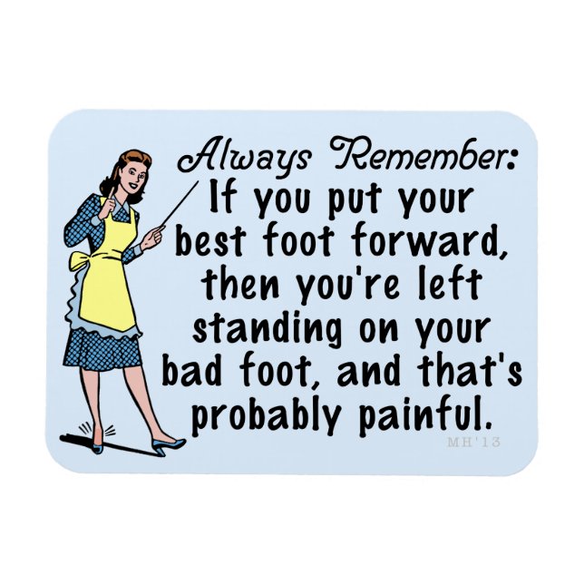 Funny Retro Beste Foot Demotivation Magnet (Horizontal)