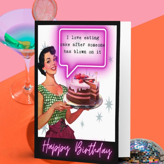 Funny Retro Birthday Card Best Friend-Sassy -Blow Karte (Von Creator hochgeladen)