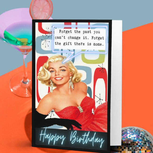Funny Retro Birthday Card Best Friend-Sassy-Gift Karte (Von Creator hochgeladen)