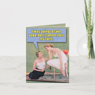 Funny Retro Birthday Card - Vertraut meinen Furzen Karte