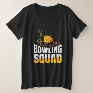 Funny Retro Bowling Squad Team Women's Große Größe T-Shirt