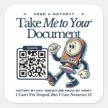 Funny Retro braucht ein Notar-Marketing