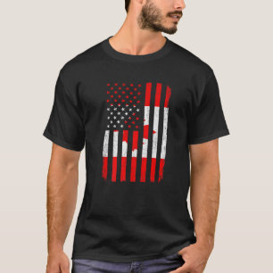 Funny Retro Canada Flag America Flag Jersey Men Wo T-Shirt