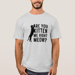 Funny Retro Cat bist du kätzt mir gerade unterm Ka T-Shirt