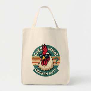 Funny Retro Chicken Hintern Jodesign Tragetasche