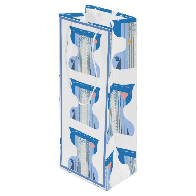 Funny Retro Corset Bustier Vin Sac cadeau (Dos Angle)