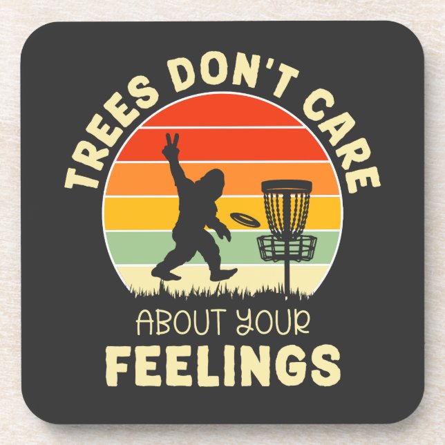 Funny Retro Disk Golf Design | Frisbee Lovers Getränkeuntersetzer (Vorderseite)