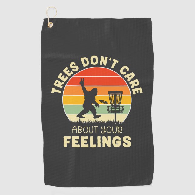 Funny Retro Disk Golf Design | Frisbee Lovers Golfhandtuch (Vorderseite)