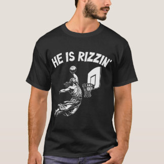 Funny Retro Er ist Rizzin Christlich Ostern spiele T-Shirt