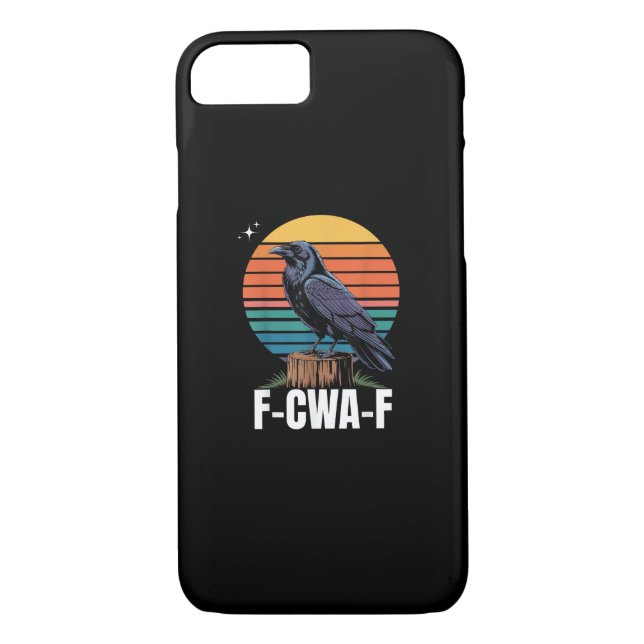 Funny Retro F-Caw-F Bird Crow Crow Bird  Case-Mate iPhone Hülle (Rückseite)