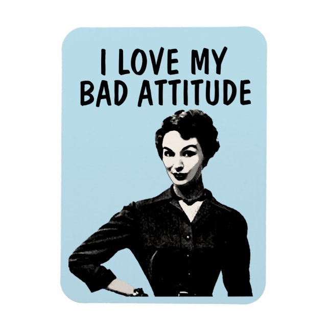 FUNNY RETRO FAMILIALE FEMME AIME MAGNET ATTITUDE M (Vertical)