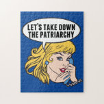 Funny Retro Feminist Pop Art Anti Patriarchat<br><div class="desc">Lasst uns das Patriarchiegeschenk abnehmen. Niedliche Pop Kunst Feminismus Design für eine starke Pro-Wahl Anti Trump Frau Wählerin. Ein cooler politischer Humor-Cartoon für soziale Gerechtigkeit.</div>