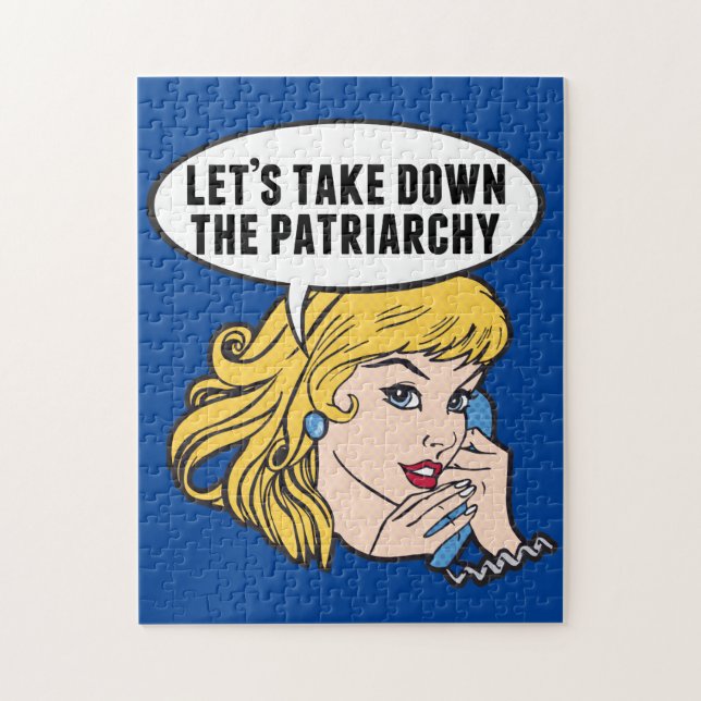 Funny Retro Feminist Pop Art Anti Patriarchat (Vertikal)
