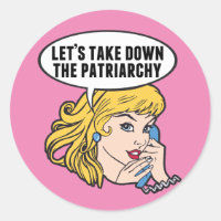 Funny Retro Feminist Pop Art Anti Patriarchat Pink