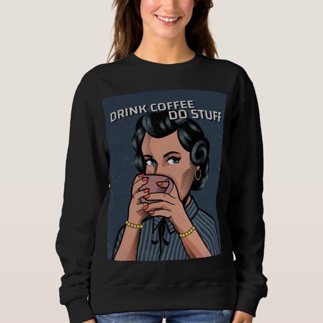 FUNNY RETRO FEMME MAISON FEMME T-SHIRTS DE CAFÉ (Devant)
