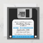 Funny Retro Floppy Disk Party Einladung<br><div class="desc">Personalisieren Sie diese lustige Einladung für Ihre kommende Feier!</div>