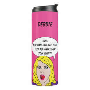 FUNNY RETRO FRAMAN Custom Text & Name Tumbler Thermosbecher