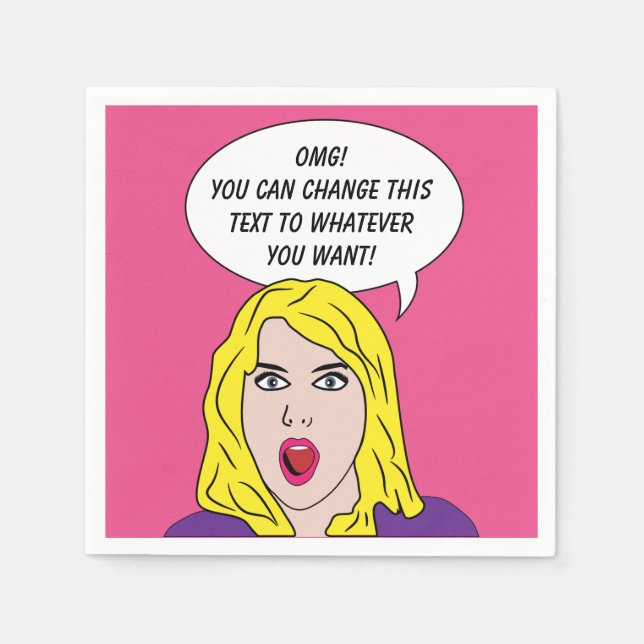 FUNNY RETRO FRAMAN-Papierservietten Serviette (Vorderseite)