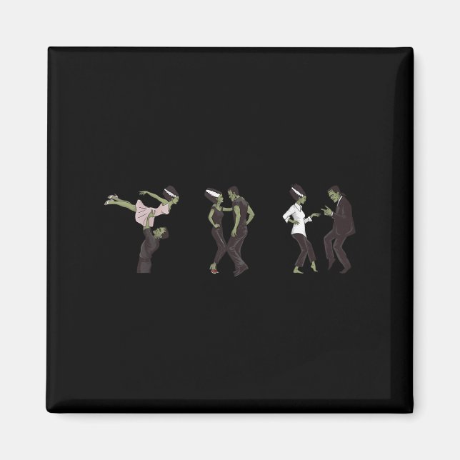 Funny Retro Frankenstein Monster und Brittanz Magnet (Vorne)