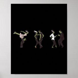 Funny Retro Frankenstein Monster und Brittanz Poster