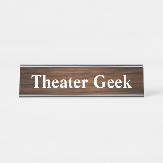 Funny Retro Gag Geschenk für Musical Theater Liebh Schreibtischnamensplakette (Vorderseite )