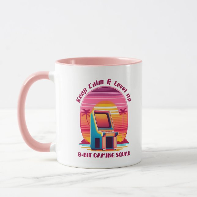Funny Retro Gaming 80er Arcade 8-Bit Gamer Spaß Tasse (Links)