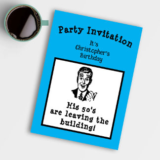 Funny Retro Geburtstag jedes Alters Einladung