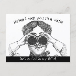 Funny Retro gerade Gewollt, um zu sagen Hallo Postkarte