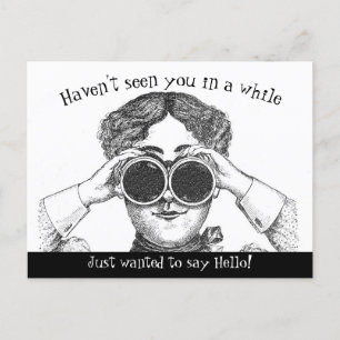 Funny Retro gerade Gewollt, um zu sagen Hallo Postkarte