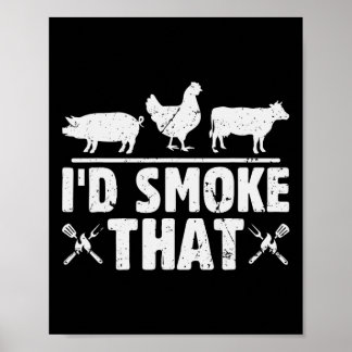 Funny Retro Grillen Party Raucher Koch Vater ich r Poster