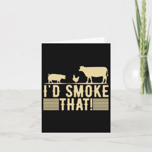 Funny Retro Grillen Party Smoker Koch Vater Gesche Karte