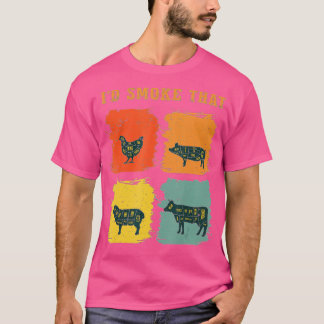 Funny Retro GRILLEN Party Smoker Koch Vater Gesche T-Shirt