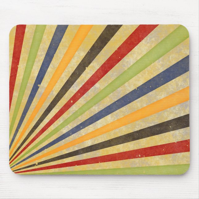 Funny Retro Grunge Rays + Ihre Idee Mousepad (Vorne)