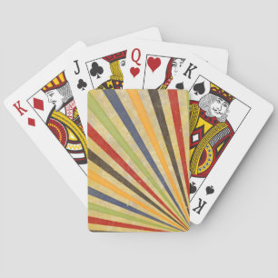 Funny Retro Grunge Rays + Ihre Idee Spielkarten