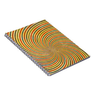 Funny Retro Grunge Swirl + Ihre Idee Notizblock