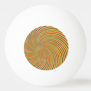 Funny Retro Grunge Swirl + Ihre Idee Tischtennisball