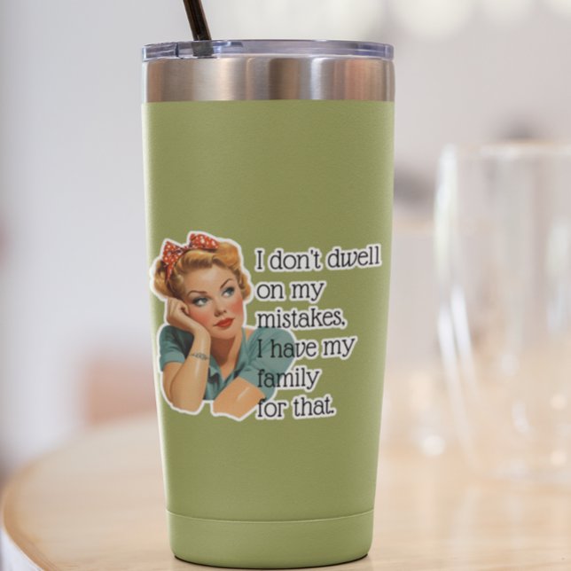 Funny Retro Hausfrau Familienfrau Sprichwort Sarca Aufkleber (Von Creator hochgeladen)