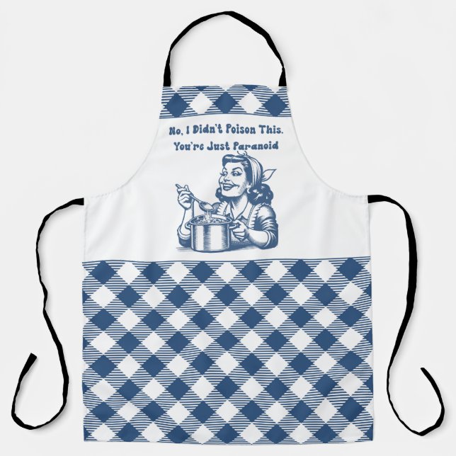 Funny Retro Hausfrau Schürze Kochen Spaß (Vorderseite)