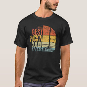 Funny Retro Hockey Vater Der beste Puck im Vater E T-Shirt