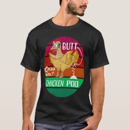 Funny Retro Hühnchen Hintern Ratet Wer Hühnerpocke T-Shirt