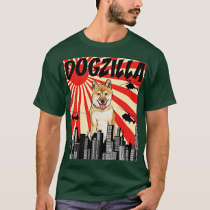 Funny Retro Japanischer Dogzilla Shiba Inu T-Shirt