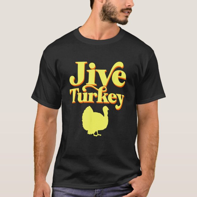 Funny Retro Jive Erntedank Türkei T-Shirt (Vorderseite)