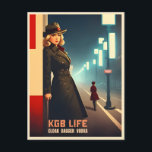 Funny Retro Kalter Krieg Sowjetunion KGB-Spaß Postkarte<br><div class="desc">Treten Sie ein in das Reich der Retro-Satire mit diesem unglaublich witzig Design,  das spielerisch Spaß am KGB und der UdSSR macht. Mit seinen schattenhaften Tönen und der Vintagen Ästhetik bietet dieses Design eine Wangenschleife in eine vergangene Zeit der Spionage und der Intrige des Kalten Krieges.</div>