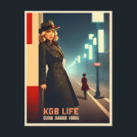 Funny Retro Kalter Krieg Sowjetunion KGB-Spaß Postkarte<br><div class="desc">Treten Sie ein in das Reich der Retro-Satire mit diesem unglaublich witzig Design,  das spielerisch Spaß am KGB und der UdSSR macht. Mit seinen schattenhaften Tönen und der Vintagen Ästhetik bietet dieses Design eine Wangenschleife in eine vergangene Zeit der Spionage und der Intrige des Kalten Krieges.</div>