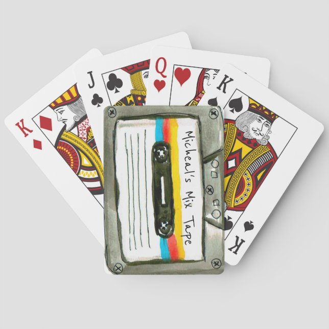 Funny Retro Kassette anstechend Musikspielkarten Spielkarten (Rückseite)