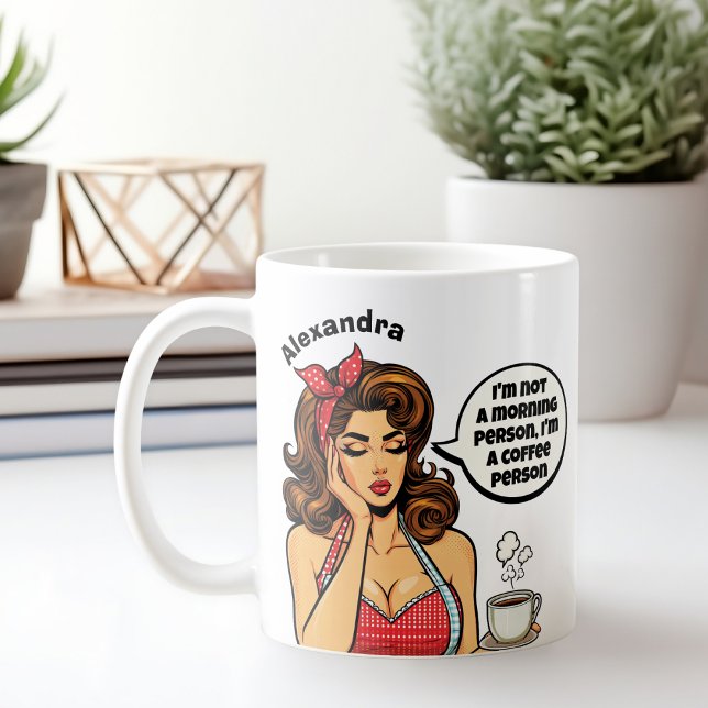Funny Retro kein Individuelle Name am Morgen Kaffeetasse (Von Creator hochgeladen)